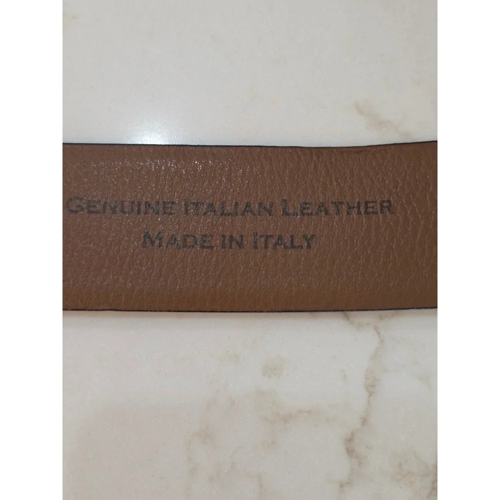 J. Campbell Belt Mens 34 Black Genuine Italian Leather Dress Made in Italy